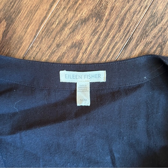 Eileen Fisher Linen Blend Wrap Dress - Picture 3 of 4